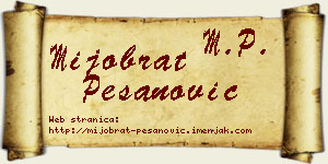 Mijobrat Pešanović vizit kartica